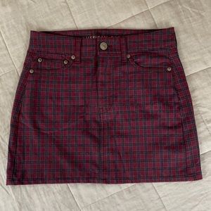 American Eagle Hi-Rise Plaid Mini Skirt Academia size 2